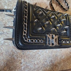 Spike leather bag